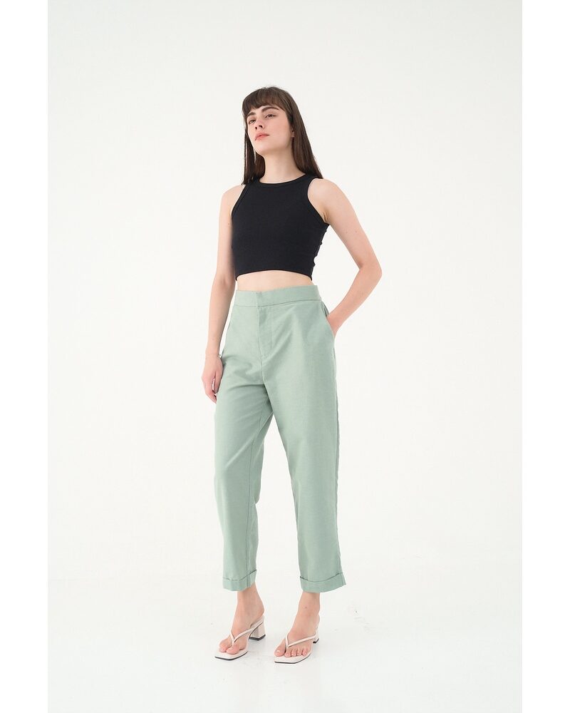 SHOPATALEEN - Anya Linen Celana Wanita Cewek Angkle Pants