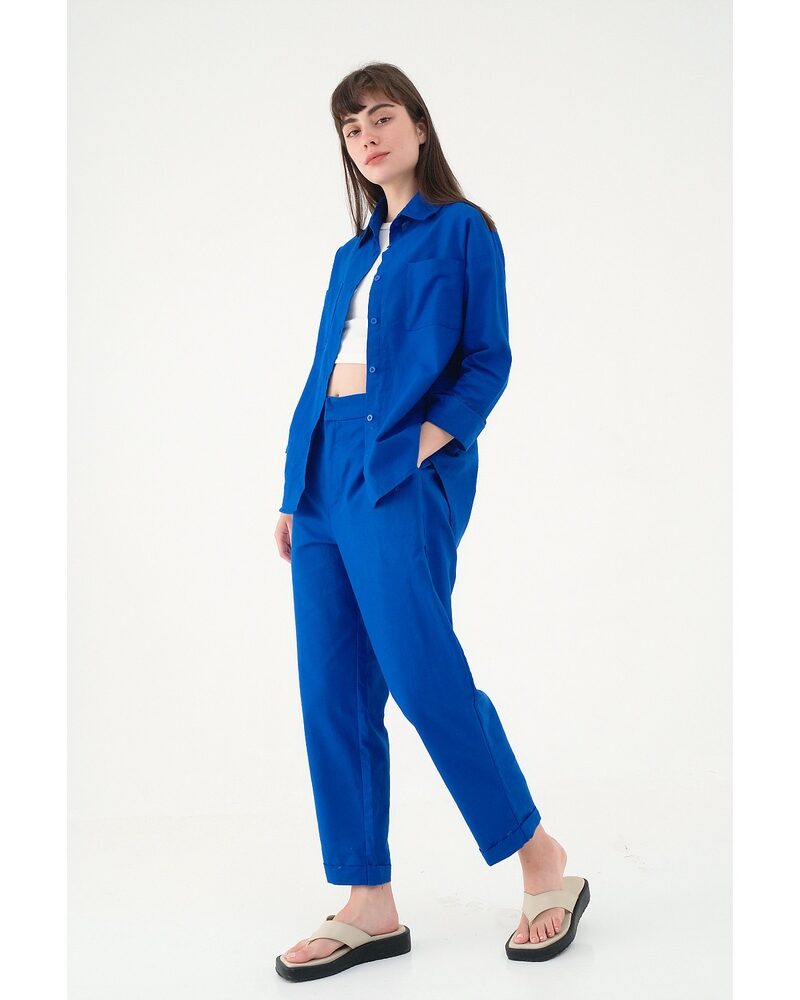 Alternative view of SHOPATALEEN - Anya Linen Celana Wanita Cewek Angkle Pants