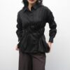 SHOPATALEEN - Nara Black | Kemeja Hitam Wanita Chic Edgy Oversize Lengan Panjang Bahan Adem Kekinian