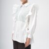 SHOPATALEEN - Jema Flower Ruffle Long Shirt