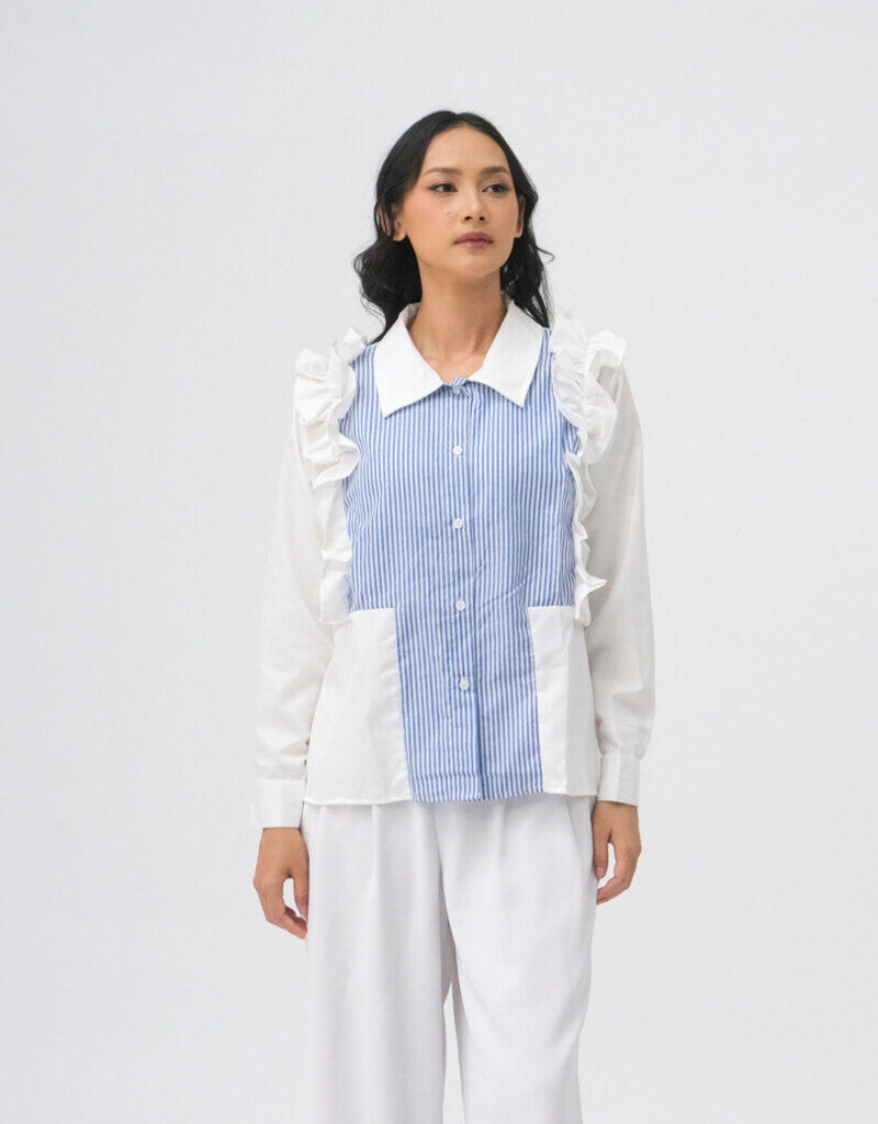 SHOPATALEEN - Aline ruffle shirt top