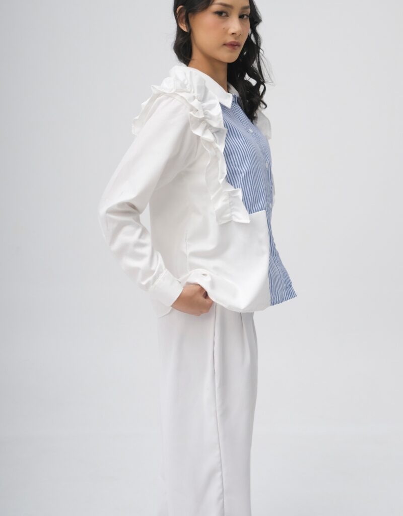 Alternative view of SHOPATALEEN - Aline ruffle shirt top