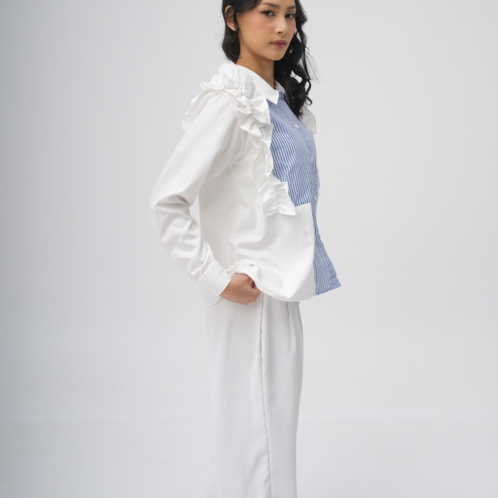 SHOPATALEEN - Aline ruffle shirt top - Image 2