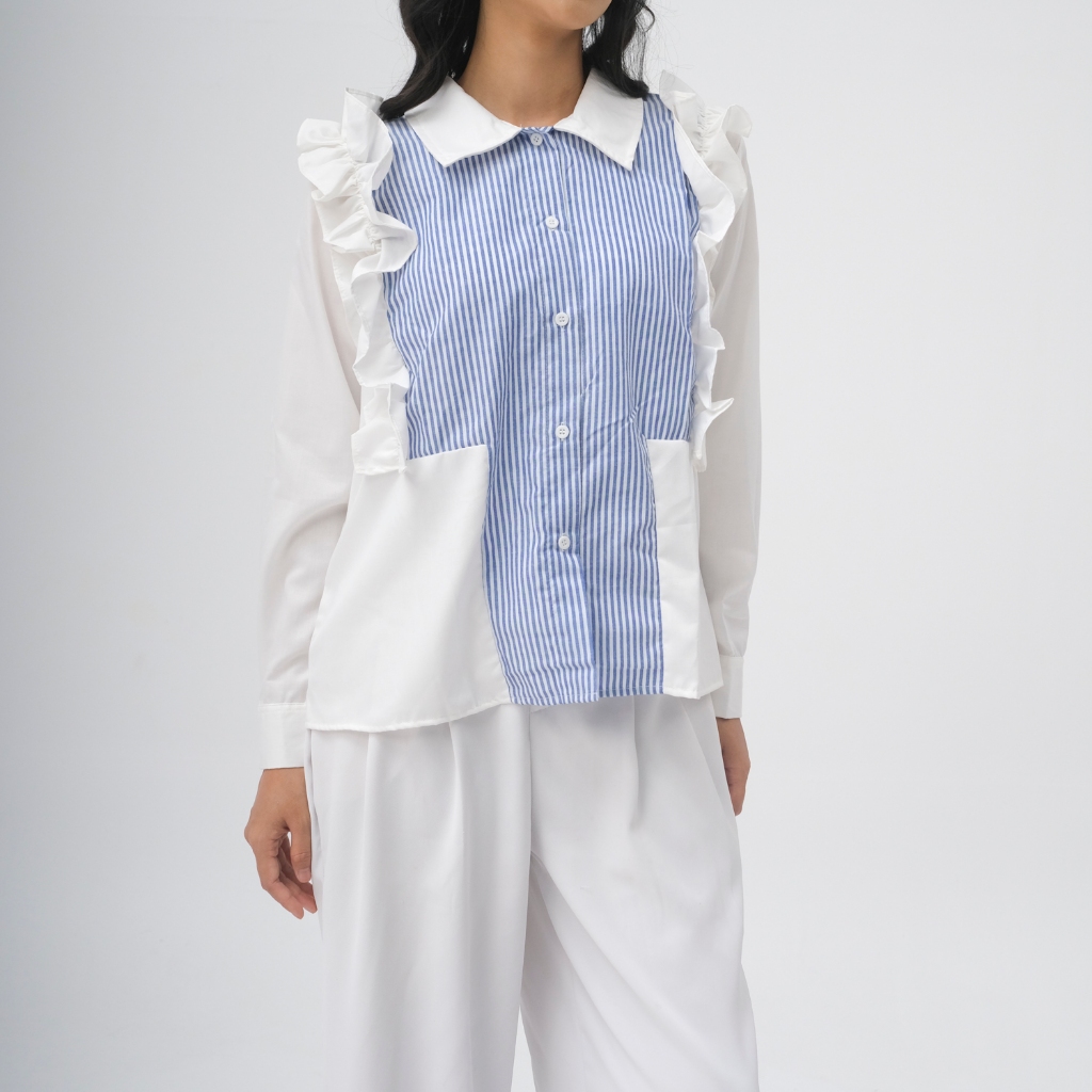 SHOPATALEEN - Aline ruffle shirt top - Image 4