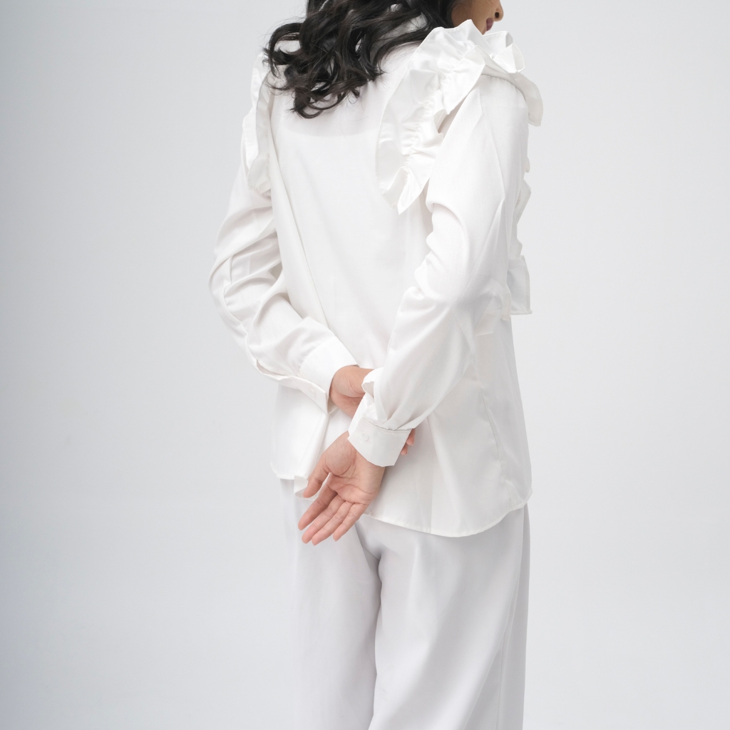 SHOPATALEEN - Aline ruffle shirt top - Image 5