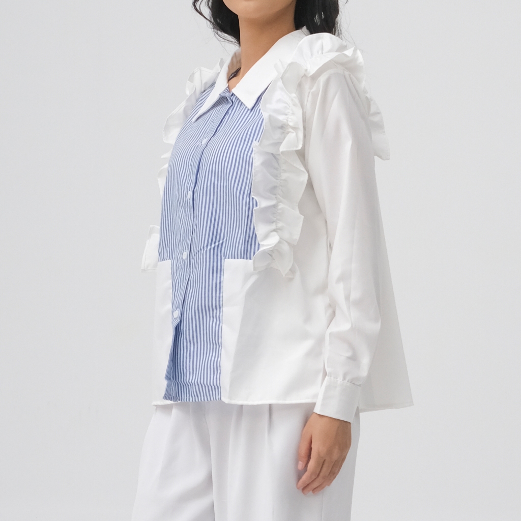 SHOPATALEEN - Aline ruffle shirt top - Image 8