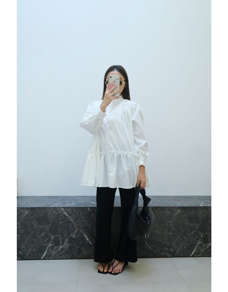 SHOPATALEEN - Aurel top Kemeja Oversize Wanita Lengan Panjang Casual Tunik