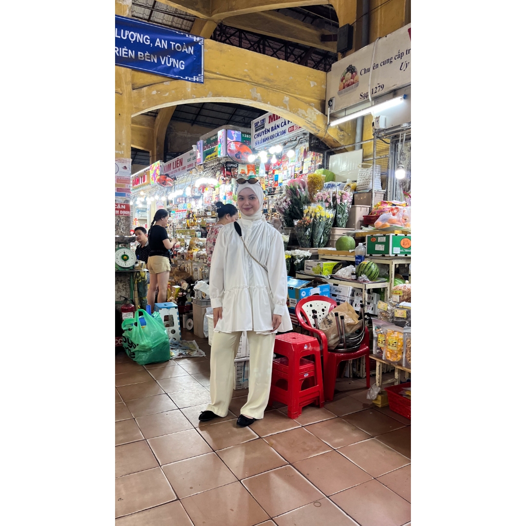 SHOPATALEEN - Aurel top Kemeja Oversize Wanita Lengan Panjang Casual Tunik - Image 4