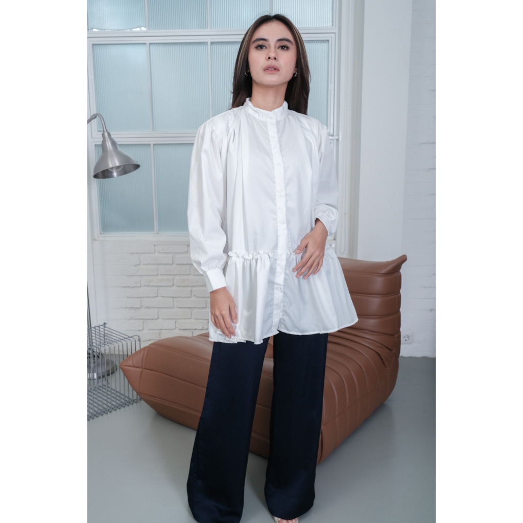 SHOPATALEEN - Aurel top Kemeja Oversize Wanita Lengan Panjang Casual Tunik - Image 6