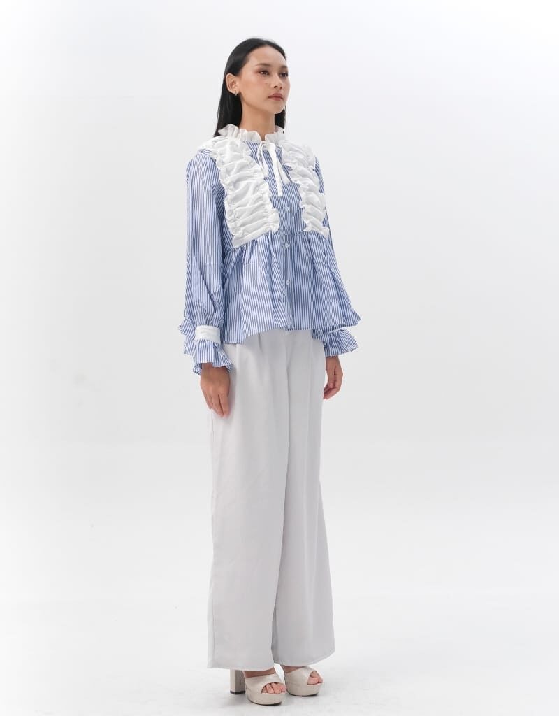 Alternative view of SHOPATALEEN - Derya Kemeja Katun Kekinan Wanita Atasan Cewek Blouse